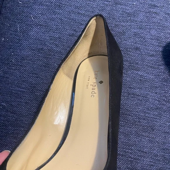 Kate Spade Black Peep-Toe Susan Heels with Bow 10B - Picture 5 of 5